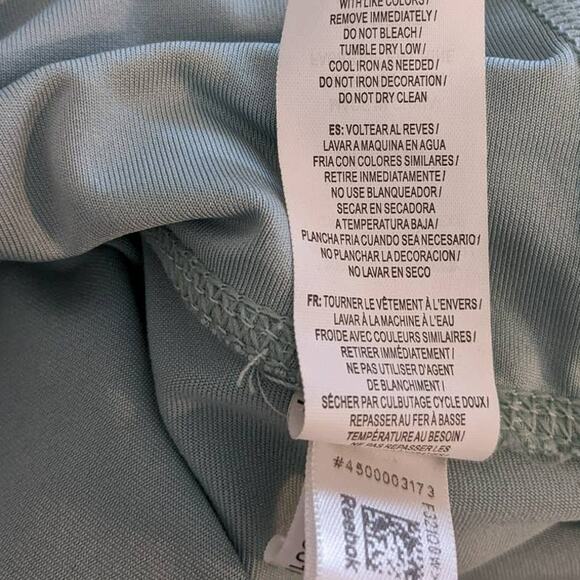 Reebok Capri Leggings M Blue Workout Activewear Wide Waistband Logo Slim Fit Gym - Picture 7 of 12